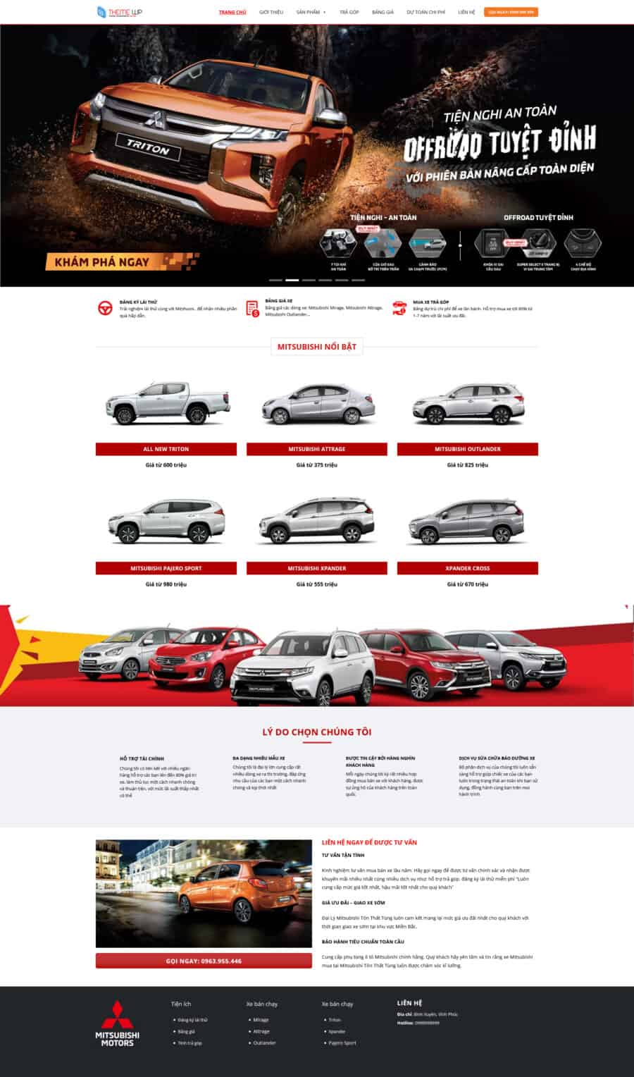 Theme wordpress bán xe misimishi