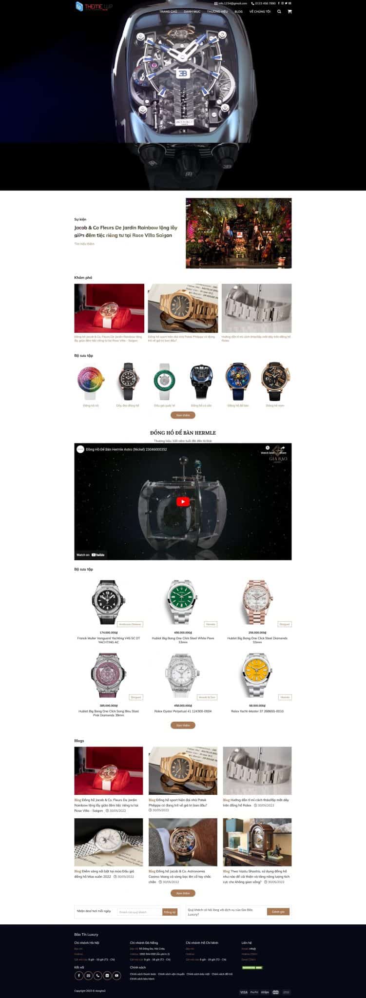 Theme wordpress bán đồng hồ siêu đẹp , chuẩn seo