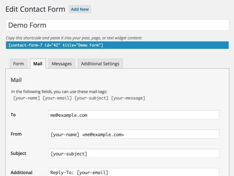 Hướng dẫn sử dụng Contact Form 7 từ A đến Z