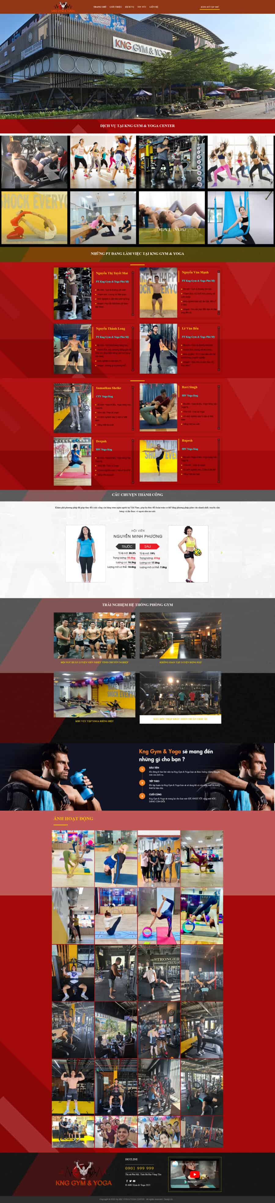 Theme WordPress Trung tâm tập gym 1