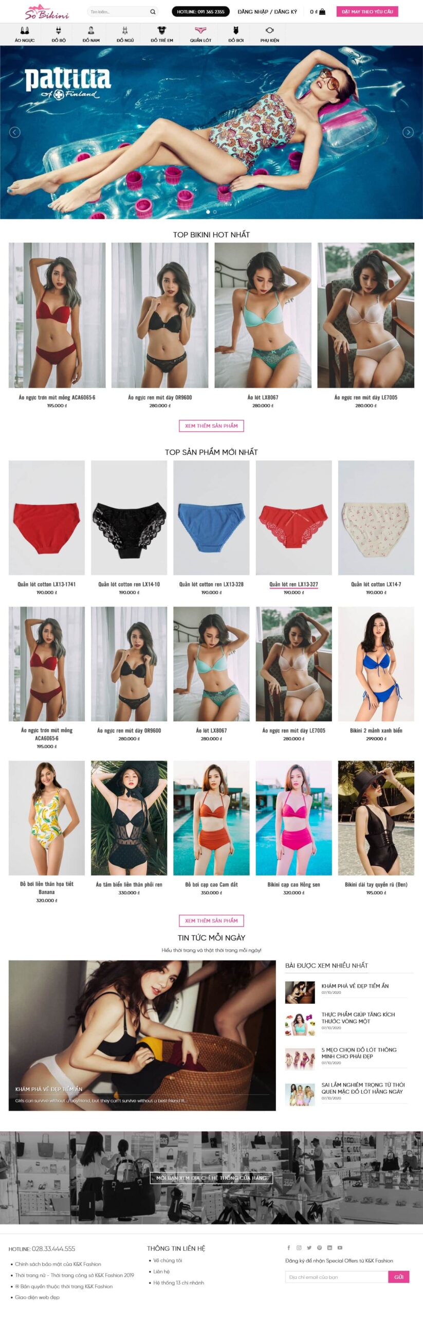 Theme WordPress Shop Thời Trang Bán Bikini