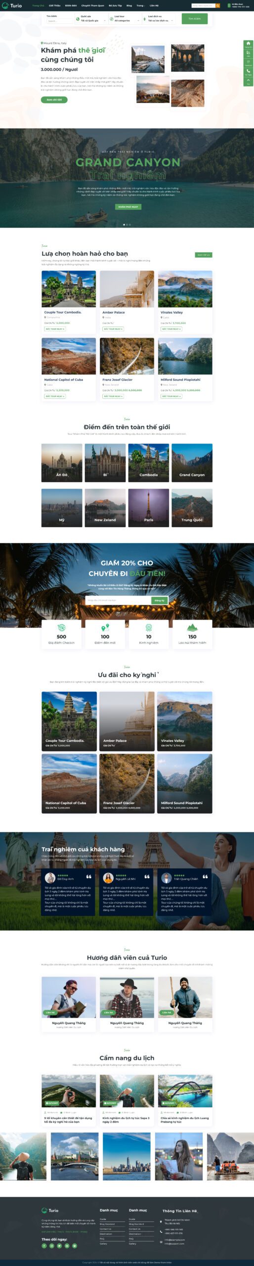 Theme WordPress Du Lịch 01