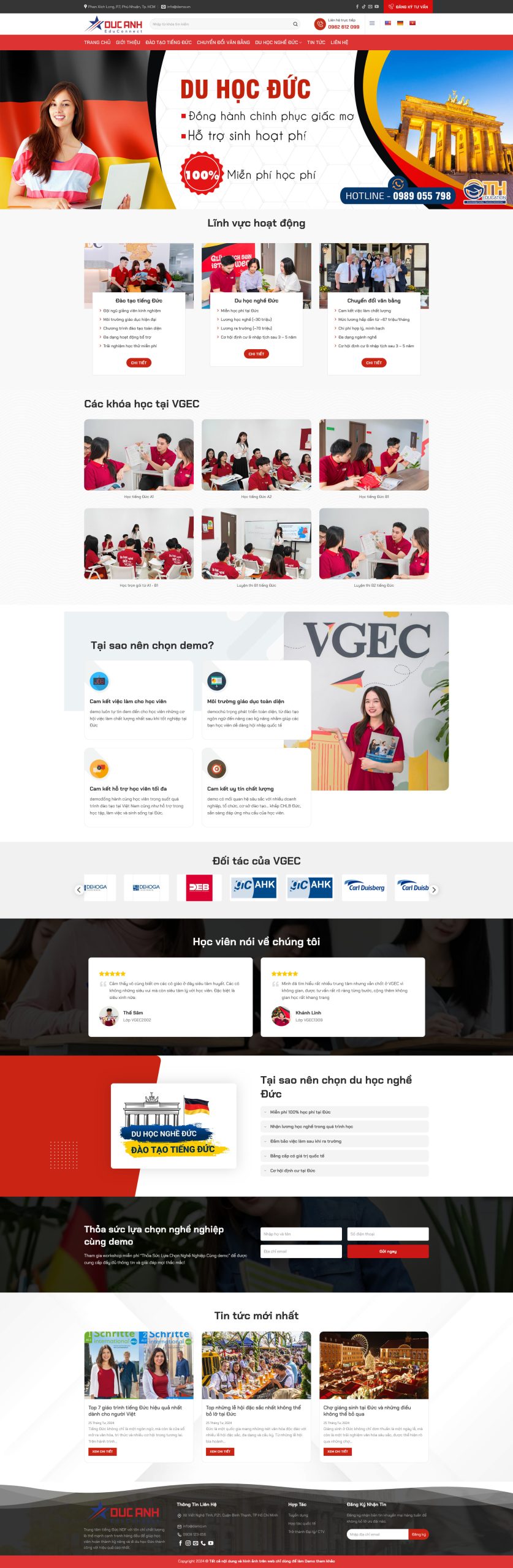 Theme wordpress du học đức