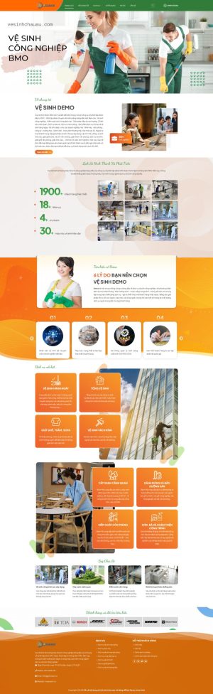 Theme wordpress dịch vụ vệ sinh công nghiệp 1