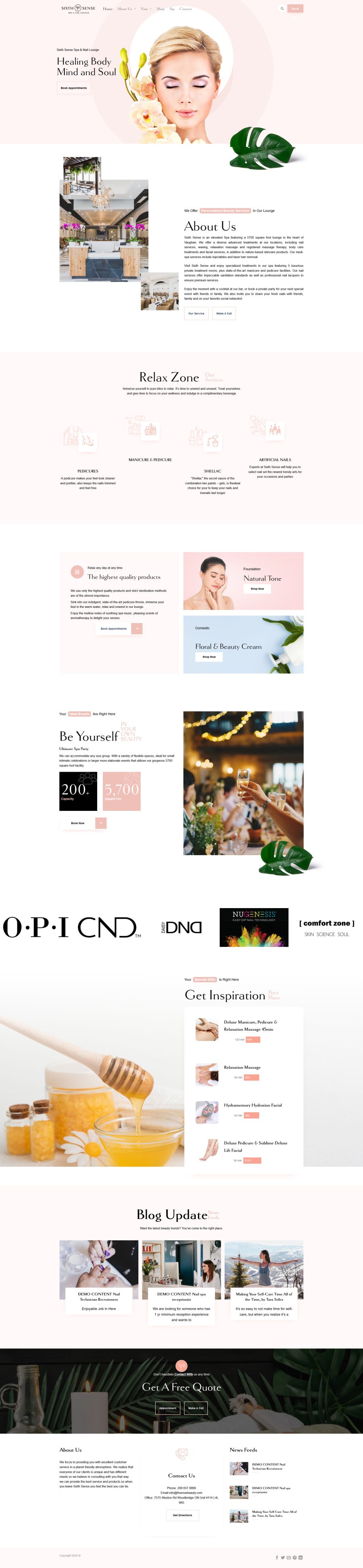 Theme WordPress Tiệm Nail đẹp